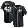 Ldoa NY.Yankees #42 Mariano Rivera Player Black Out Game Home Stitched Jerseys