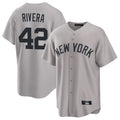 Ldoa NY.Yankees #42 Mariano Rivera Player Gray Game Home Stitched Jerseys
