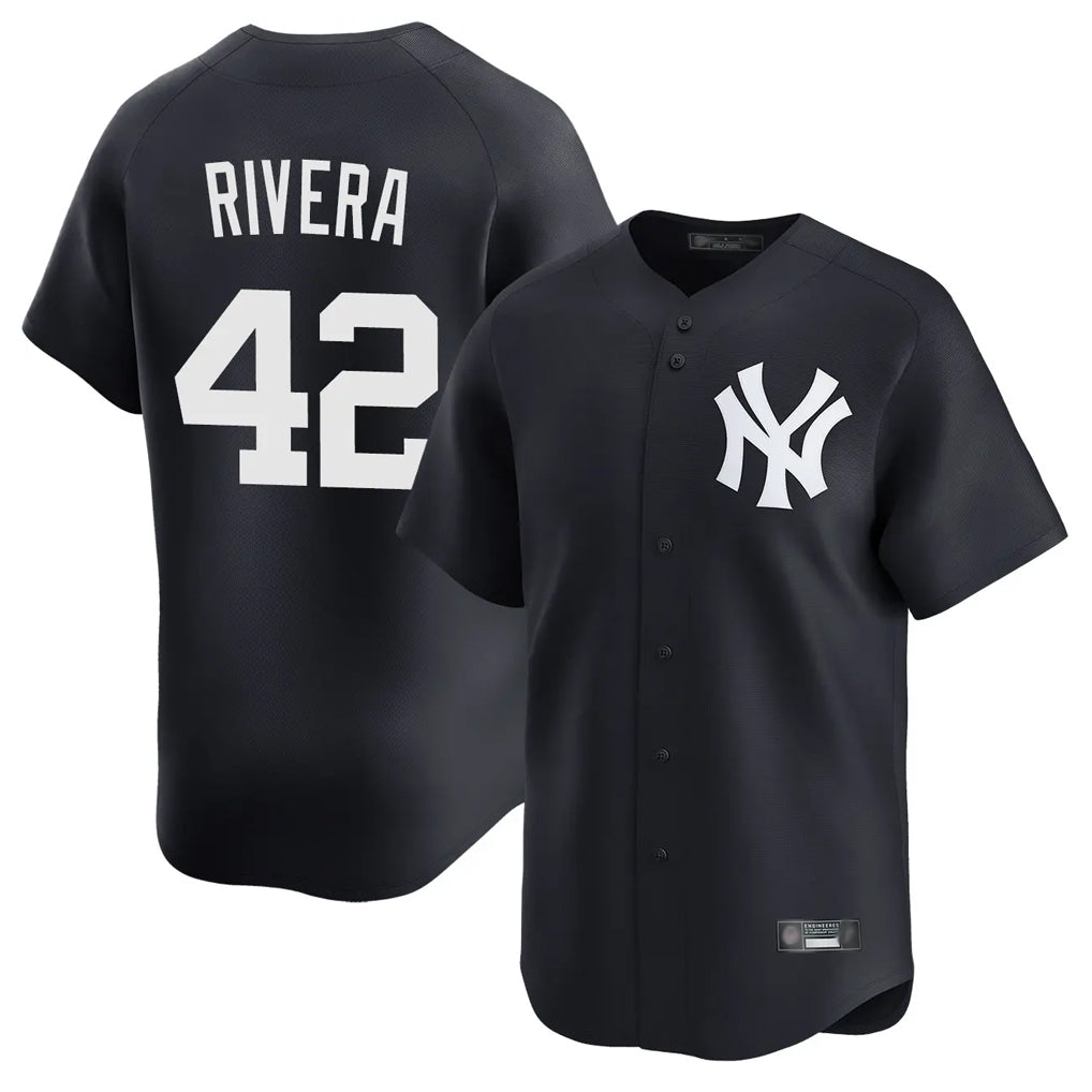 Ldoa NY.Yankees #42 Mariano Rivera Player Navy Alternate Limited Home Stitched Jerseys