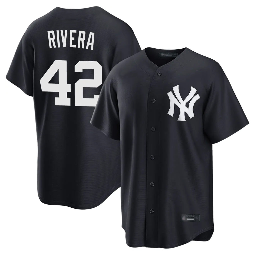 Ldoa NY.Yankees #42 Mariano Rivera Player Navy Game Home Stitched Jerseys