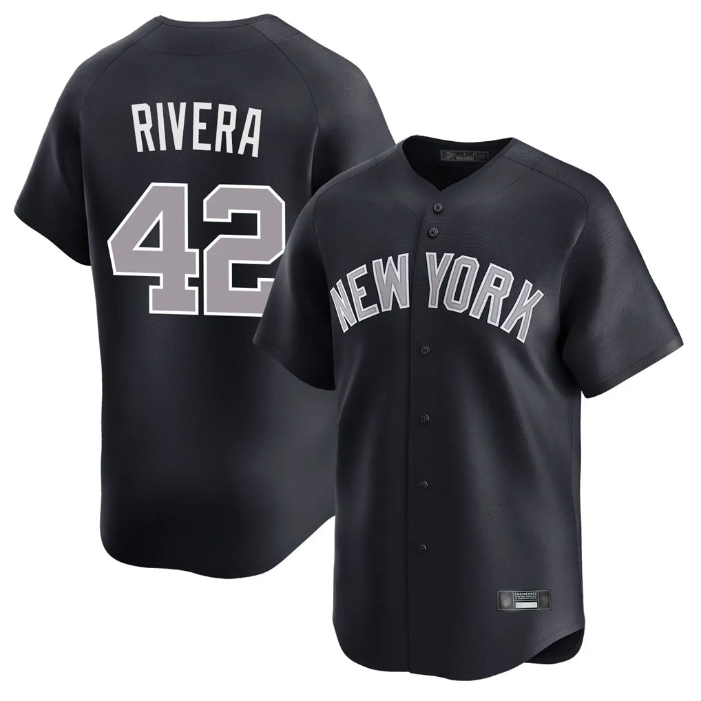 Ldoa NY.Yankees #42 Mariano Rivera Player Navy Limited Home Stitched Jerseys
