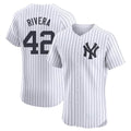 Ldoa NY.Yankees #42 Mariano Rivera Player White Limited Elite Home Stitched Jerseys