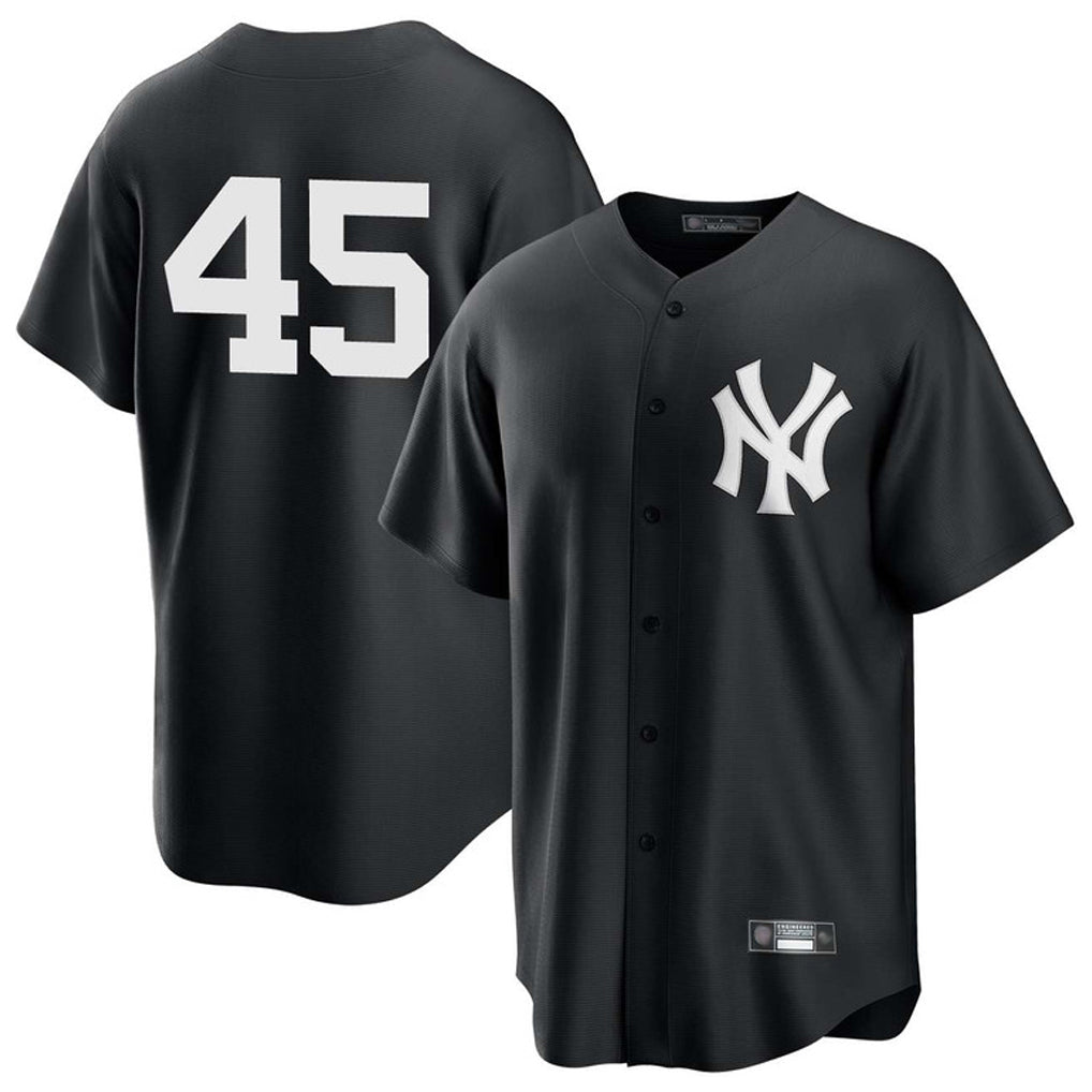 Ldoa NY.Yankees #45 Gerrit Cole Player Black Game Stitched Jerseys