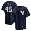 Ldoa NY.Yankees #45 Gerrit Cole Player Navy Game Home Stitched Jerseys