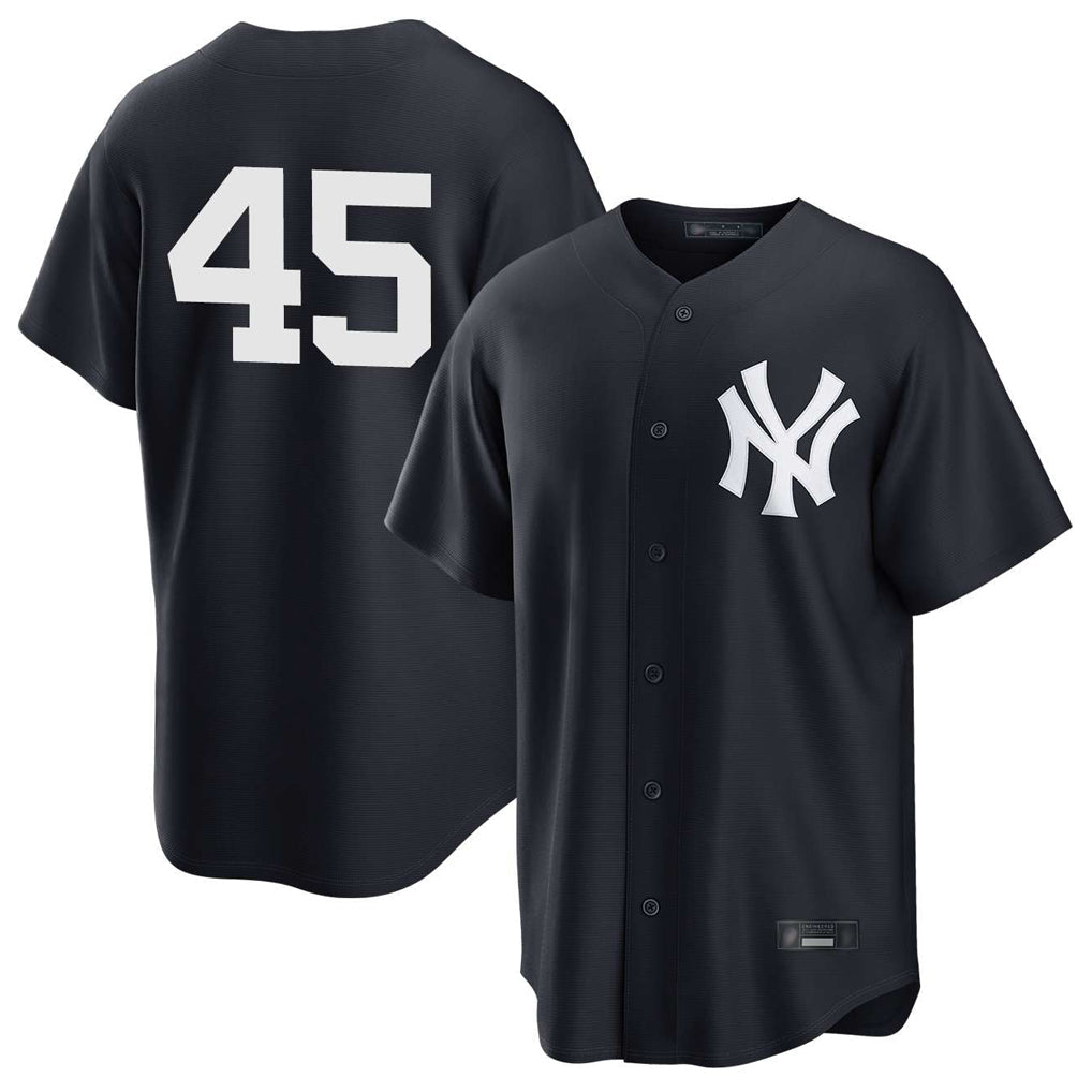 Ldoa NNY.Yankees #45 Gerrit Cole Player Navy Game Stitched Jerseys