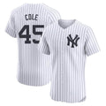 Ldoa NY.Yankees #45 Gerrit Cole Player White Limited Elite Home Stitched Jerseys