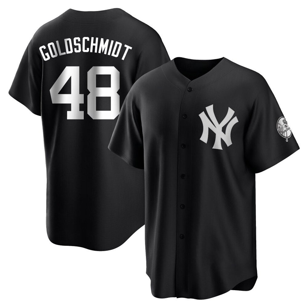 Ldoa NY.Yankees #48 Paul Goldschmidt Player Black Game Stitched Jerseys