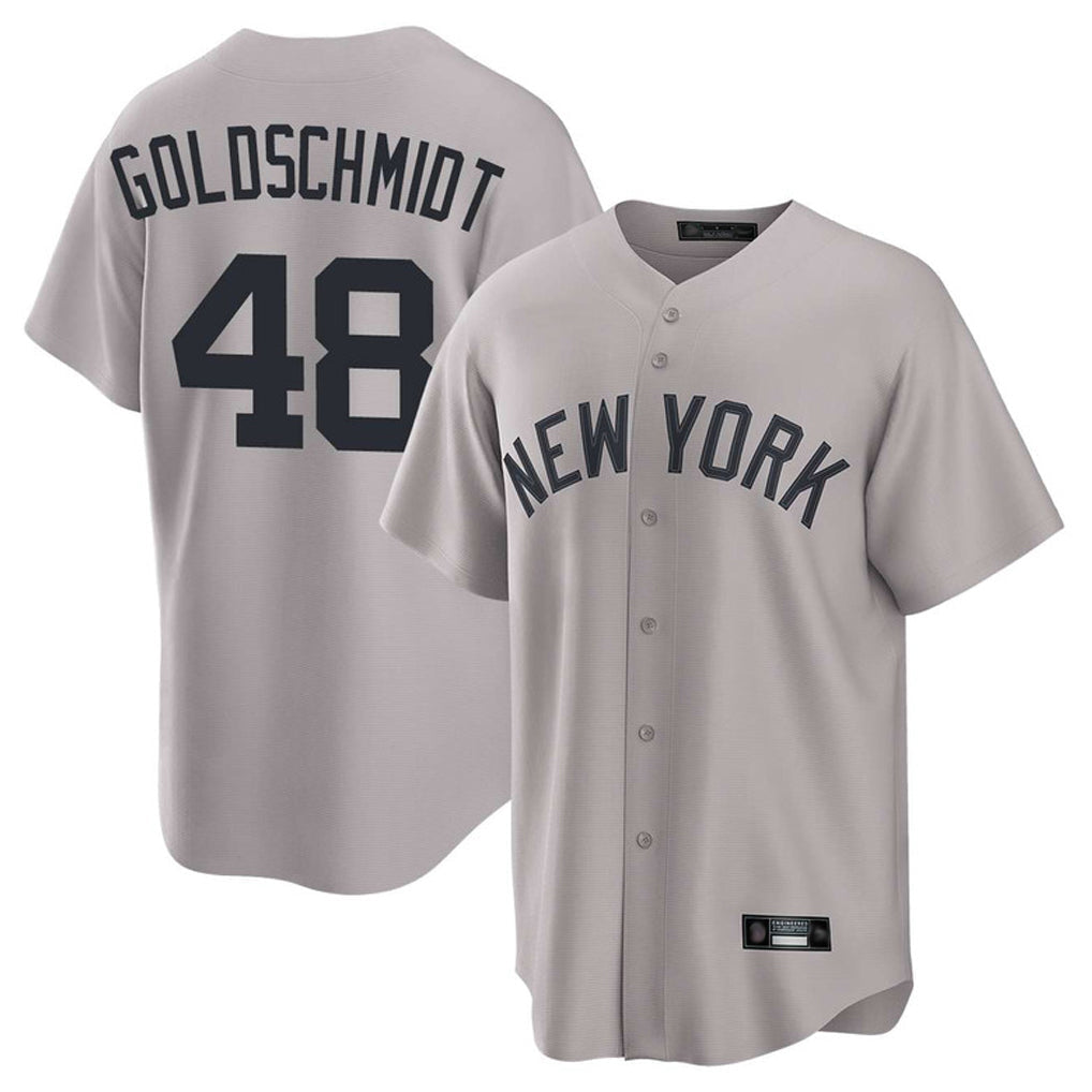 Ldoa NY.Yankees #48 Paul Goldschmidt Player Gray Game Home Stitched Jerseys