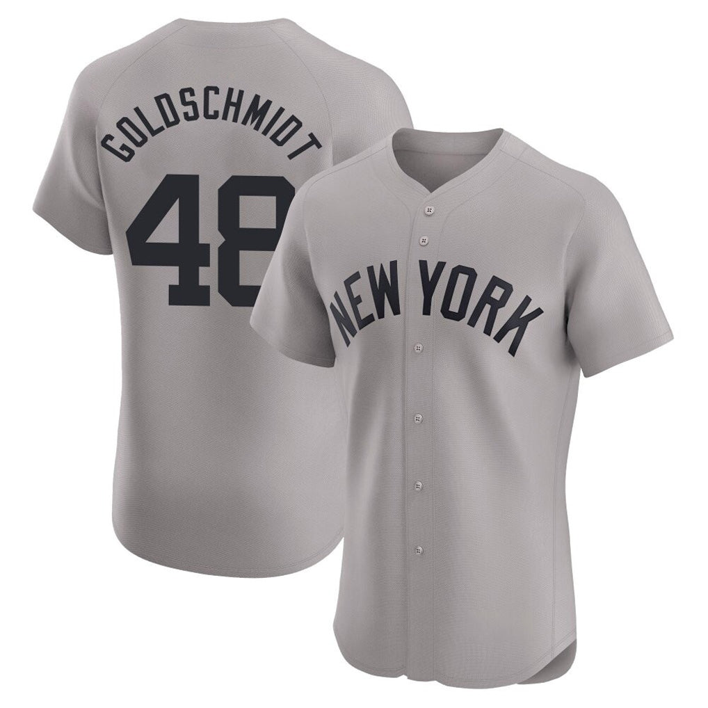 Ldoa NY.Yankees #48 Paul Goldschmidt Player Gray Limited Elite Home Stitched Jerseys