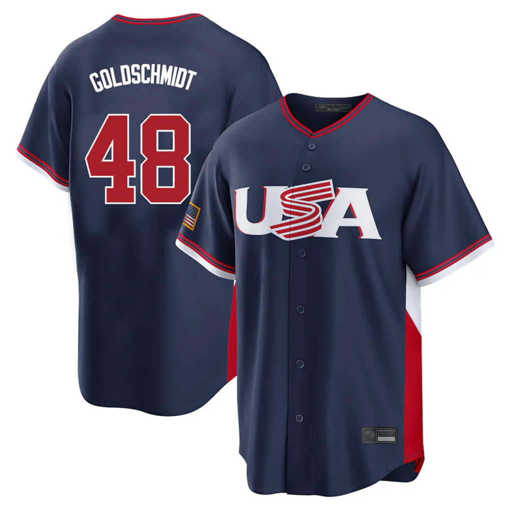 Ldoa NY.Yankees #48 Paul Goldschmidt Player Navy USA 2026 World Classic Limited Game Stitched Jerseys