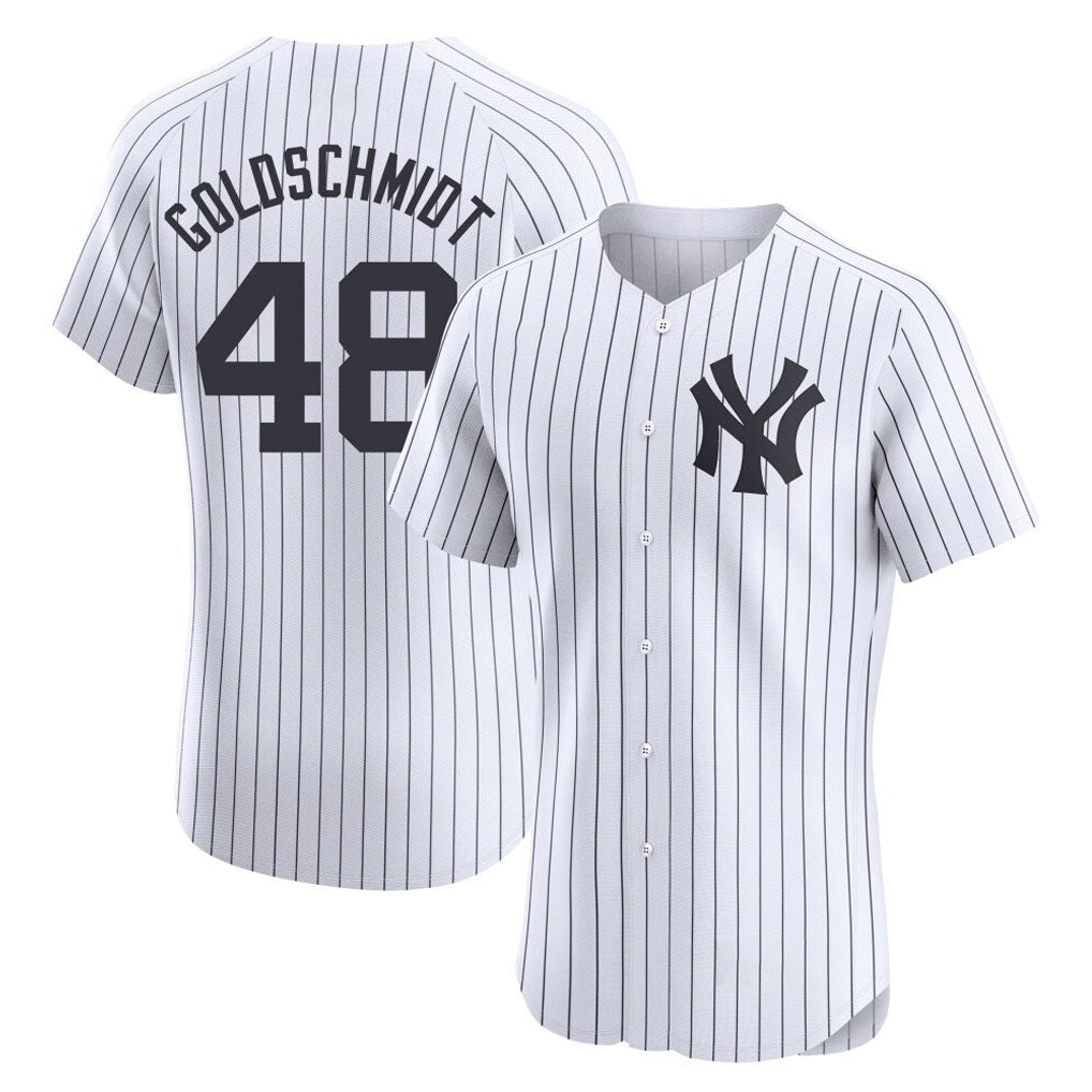 Ldoa NY.Yankees #48 Paul Goldschmidt Player White Limited Elite Home Stitched Jerseys