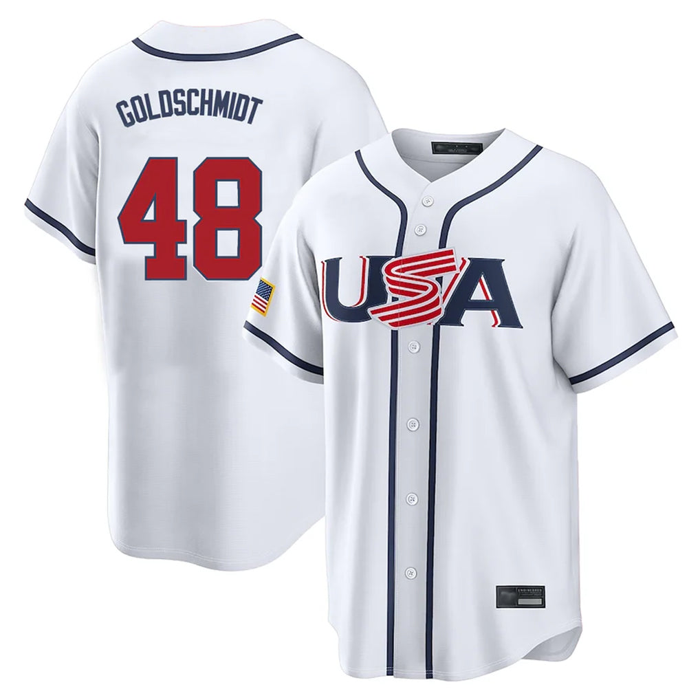 Ldoa NY.Yankees #48 Paul Goldschmidt Player White USA 2026 World Classic Limited Game Stitched Jerseys