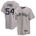 Ldoa NY.Yankees #54 Max Fried Player Gray Game Home Stitched Jerseys