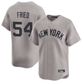 Ldoa NY.Yankees #54 Max Fried Player Gray Limited Home Stitched Jerseys