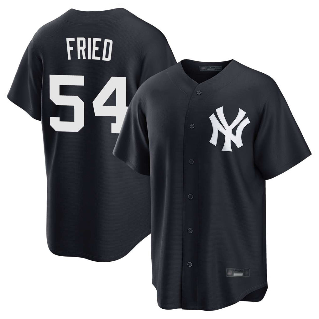 Ldoa NY.Yankees #54 Max Fried Player Navy Game Stitched Jerseys