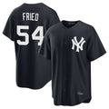 Ldoa NY.Yankees #54 Max Fried Player Navy Game Stitched Jerseys