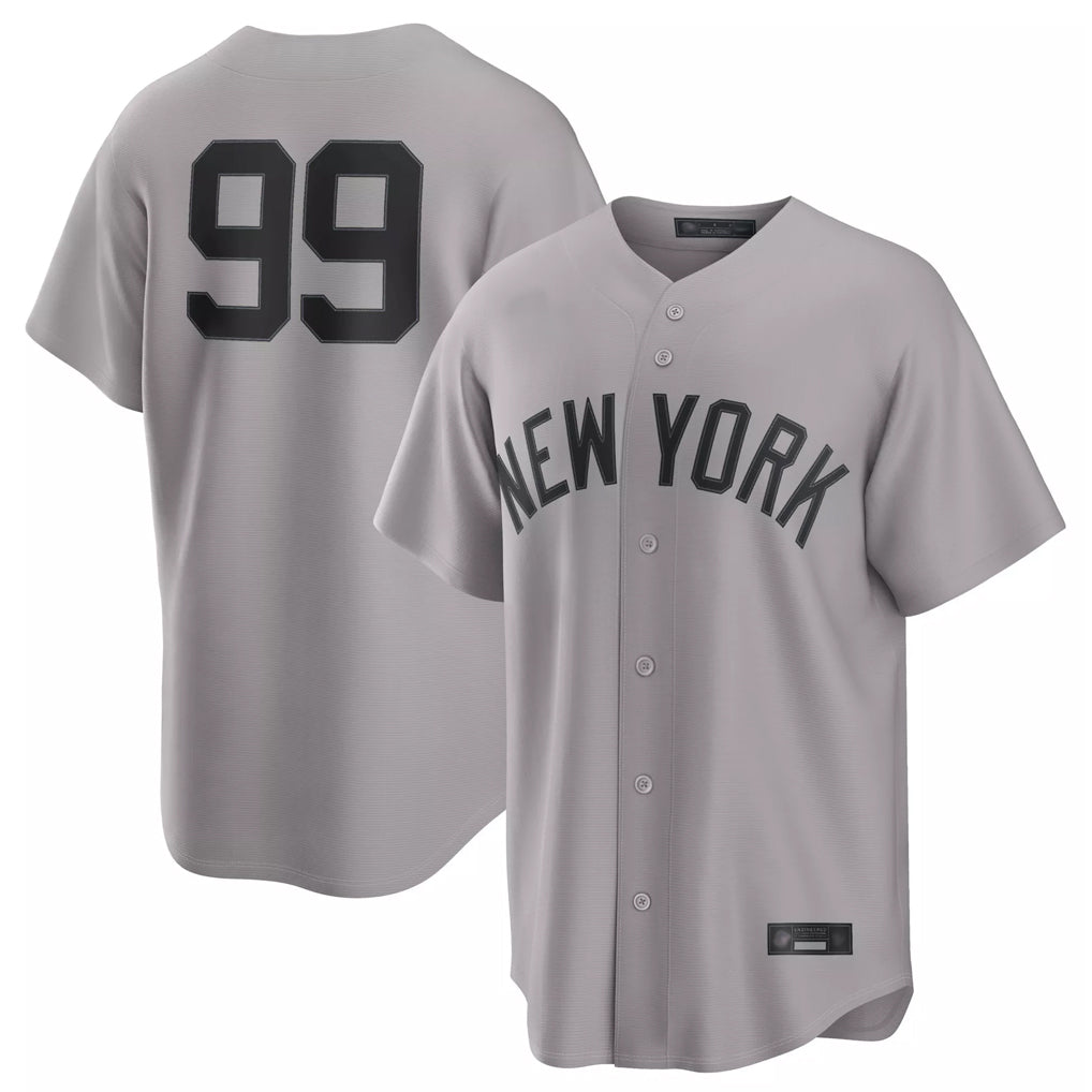 Ldoa NY.Yankees #99 Aaron Judge Player Gray Game Home Stitched Jerseys