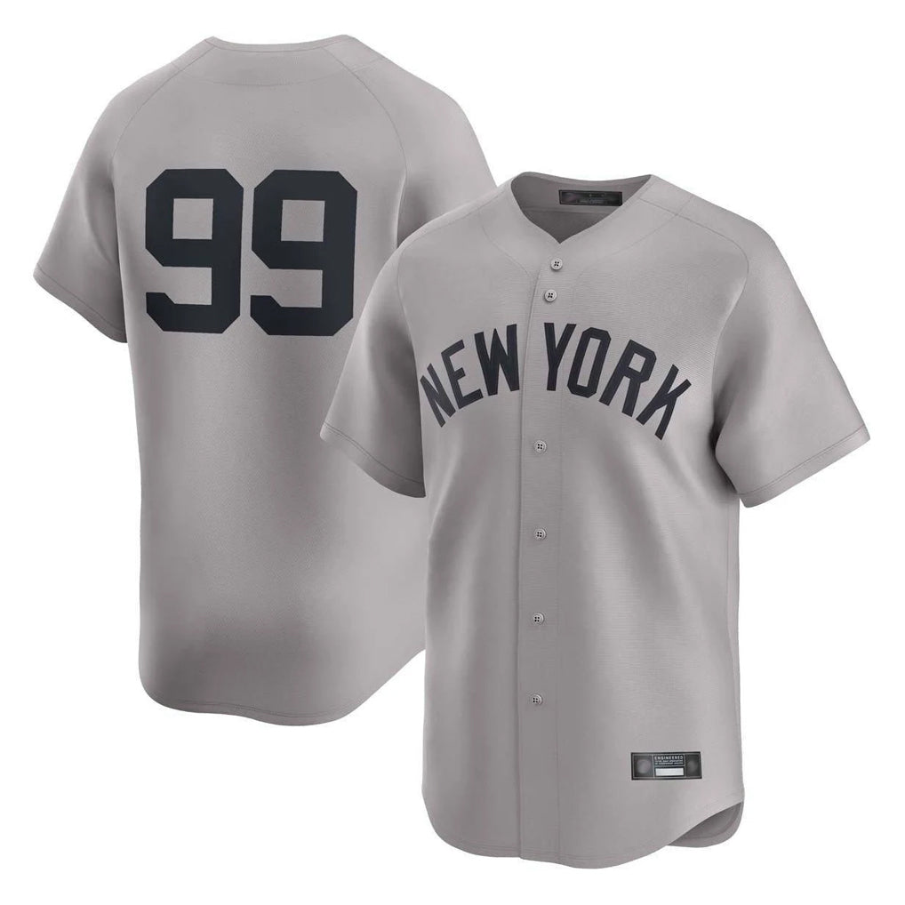 Ldoa NY.Yankees #99 Aaron Judge Player Gray Limited Home Stitched Jerseys