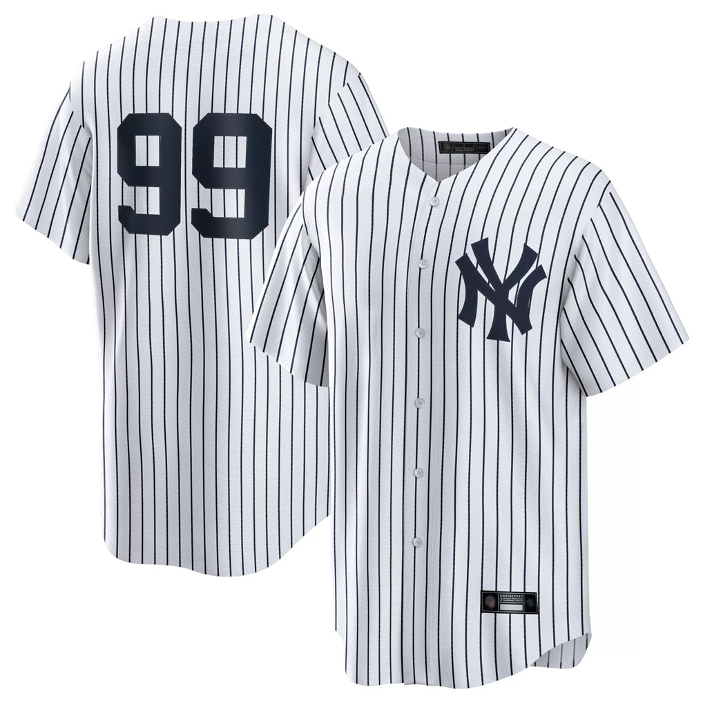Ldoa NY.Yankees #99 Aaron Judge Player White Game Home Stitched Jerseys