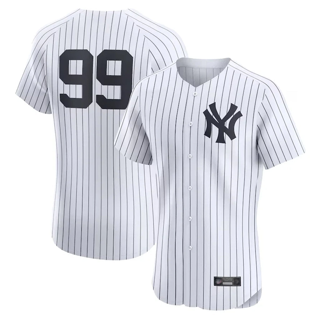 Ldoa NY.Yankees #99 Aaron Judge Player White Limited Elite Home Stitched Jerseys