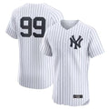 Ldoa NY.Yankees #99 Aaron Judge Player White Limited Elite Home Stitched Jerseys