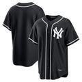 Ldoa NY.Yankees Blank Player Black Out Game Home Stitched Jerseys