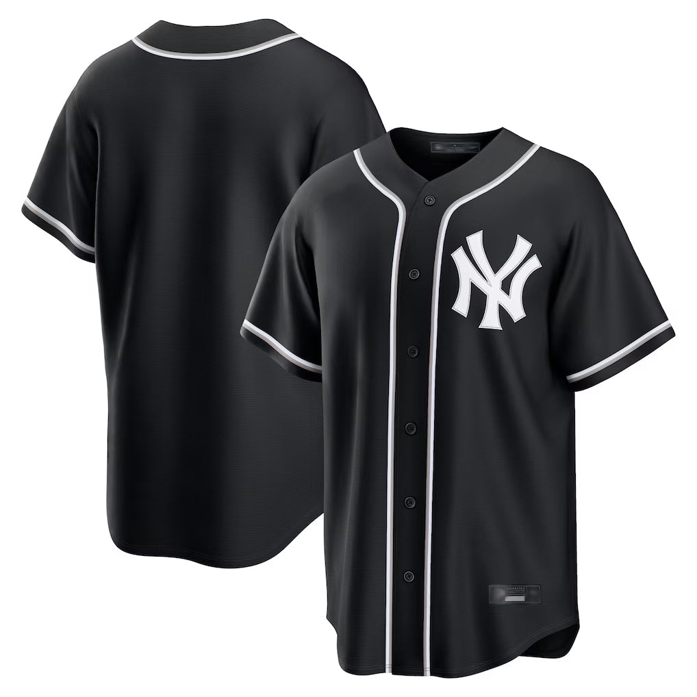 Ldoa NY.Yankees Blank Player Black Out Game Home Stitched Jerseys