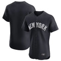 Ldoa NY.Yankees Blank Player Navy Home Replica Elite Stitched Jerseys