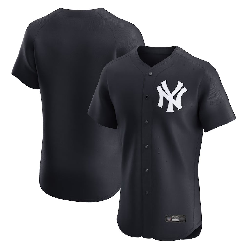 Ldoa NY.Yankees Blank Player Navy Limited Elite Home Stitched Jerseys