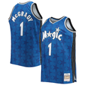 Ldoa O.Magic #1 Tracy McGrady Mitchell & Ness Blue Big & Tall 200001 Hardwood Classics Swingman Jerseys