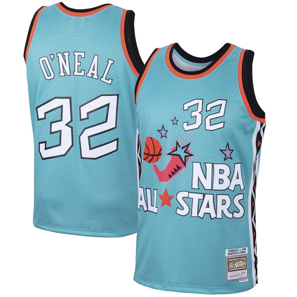 Ldoa O.Magic #32 Shaquille O'Neal Mitchell & Ness Teal Eastern Conference 1996 All-Star Hardwood Classics Swingman Jerseys