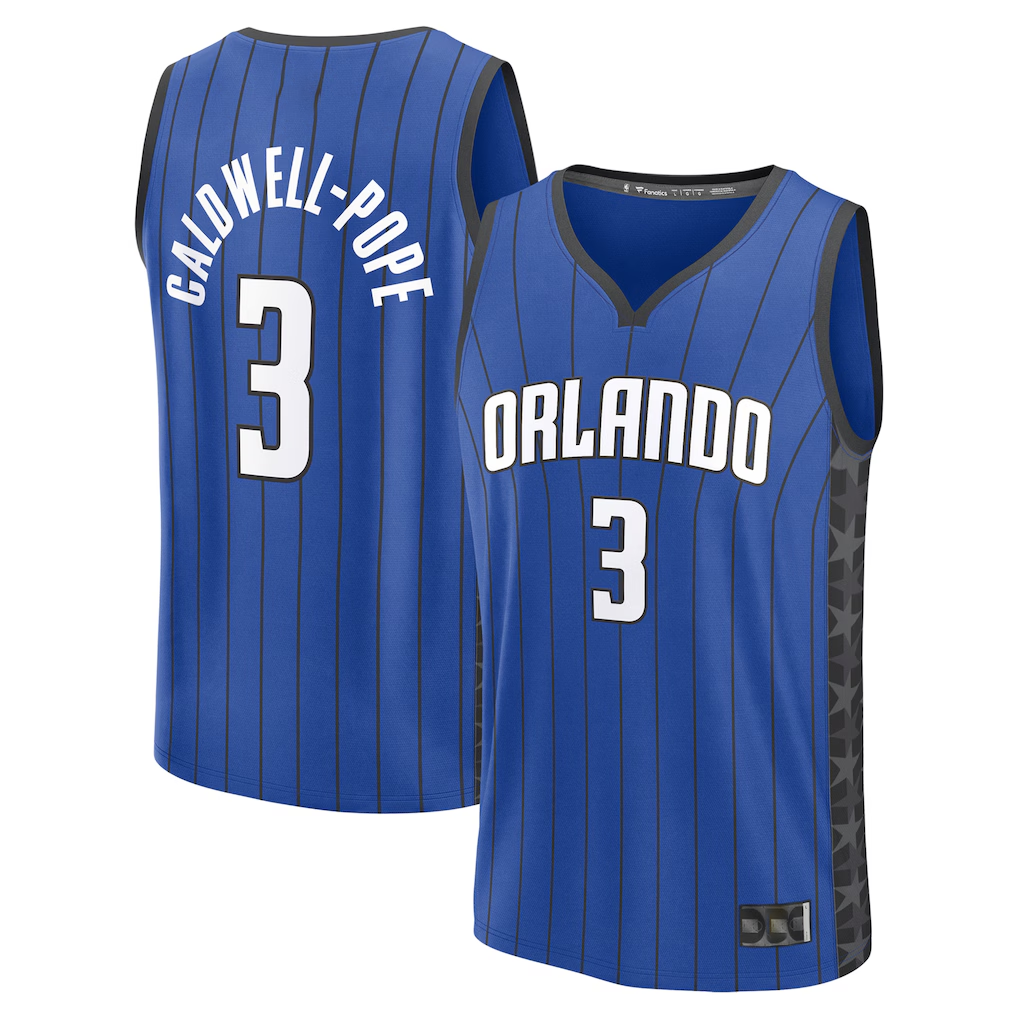 Ldoa O.Magic #3 Kentavious Caldwell-Pope Blue Fast Break Replica Player Jerseys - Statement Edition