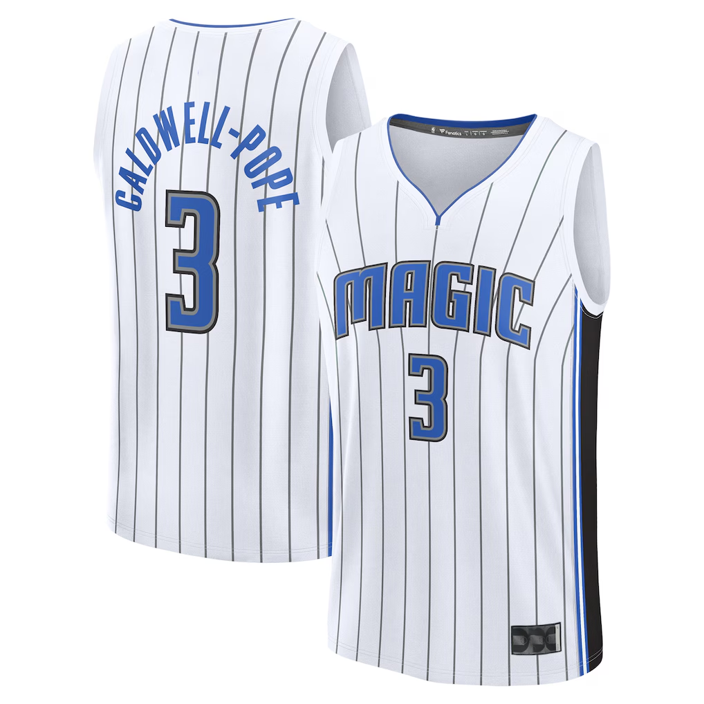 Ldoa O.Magic #3 Kentavious Caldwell-Pope White Fast Break Replica Player Jerseys - Association Edition