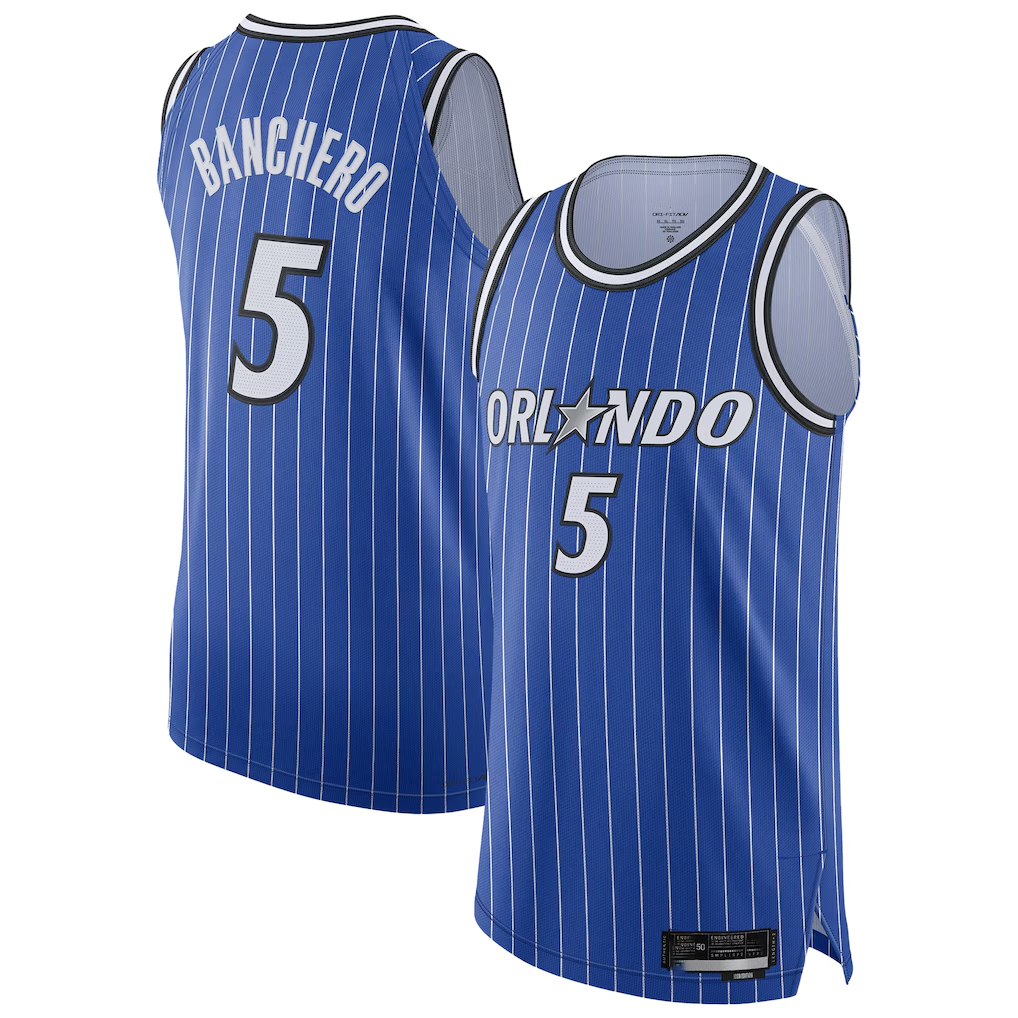 Ldoa O.Magic #5 Paolo Banchero Blue Authentic Player Jerseys - Icon Edition