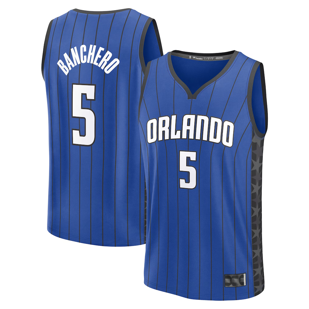 Ldoa O.Magic #5 Paolo Banchero  Blue Fast Break Replica Player Jerseys - Statement Edition