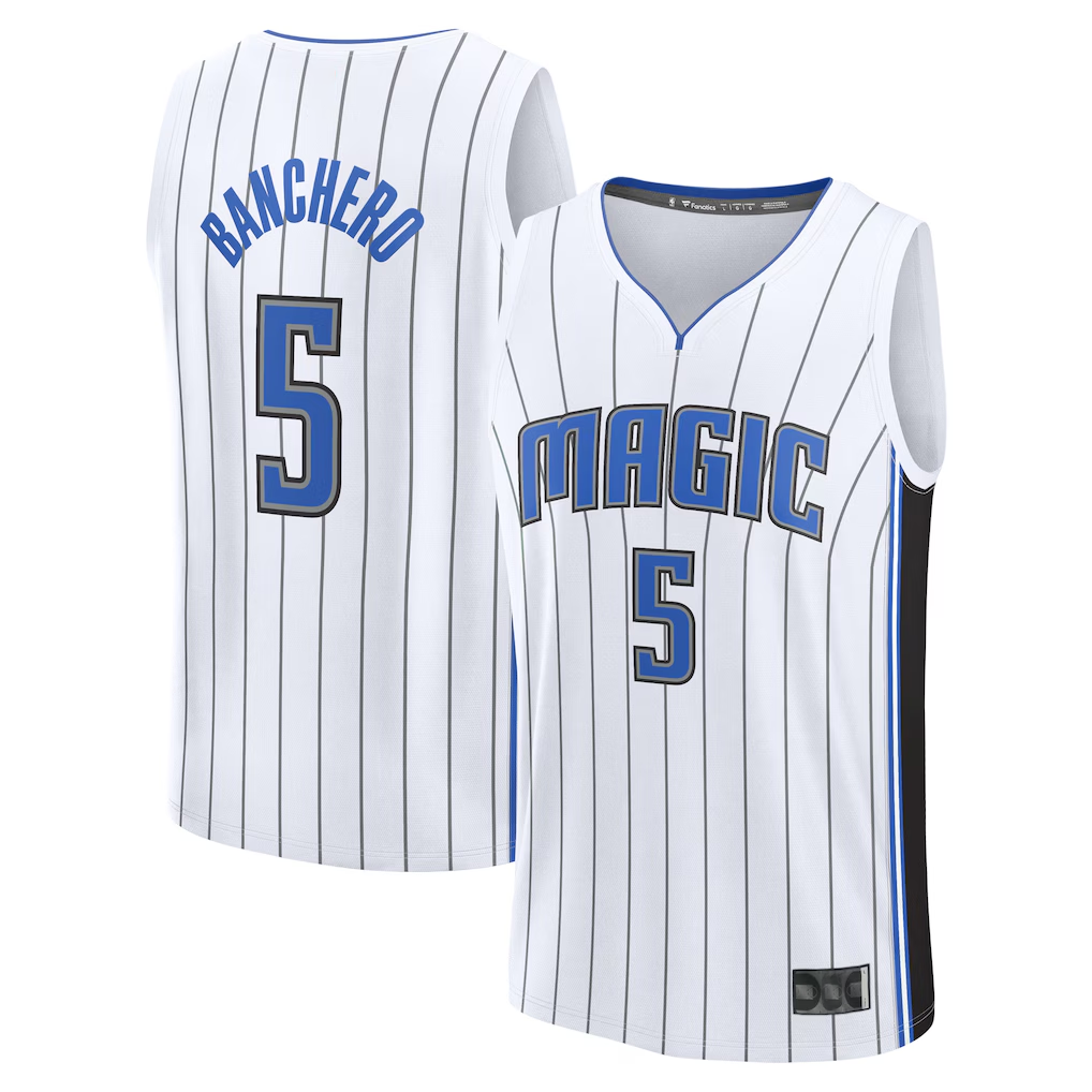 Ldoa O.Magic #5 Paolo Banchero  White Fast Break Replica Player Jerseys - Association Edition