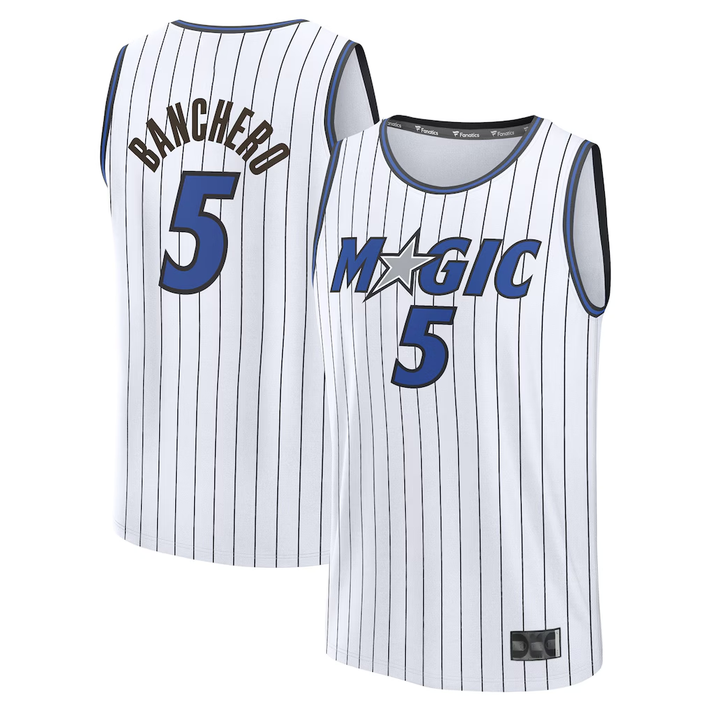 Ldoa O.Magic #5 Paolo Banchero  White Fast Break Replica Player Jerseys - Association Edition