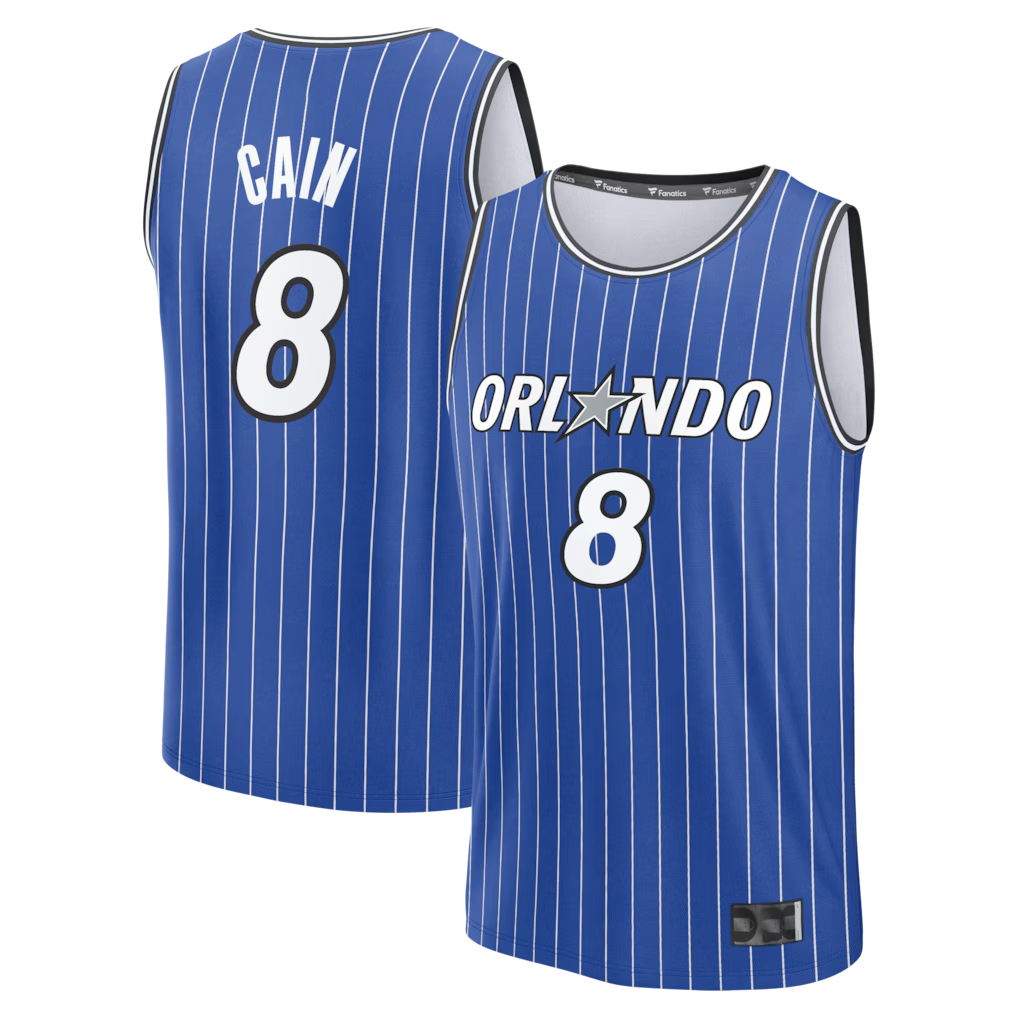 Ldoa O.Magic #8 Jamal Cain Blue Fast Break Jerseys - Icon Edition