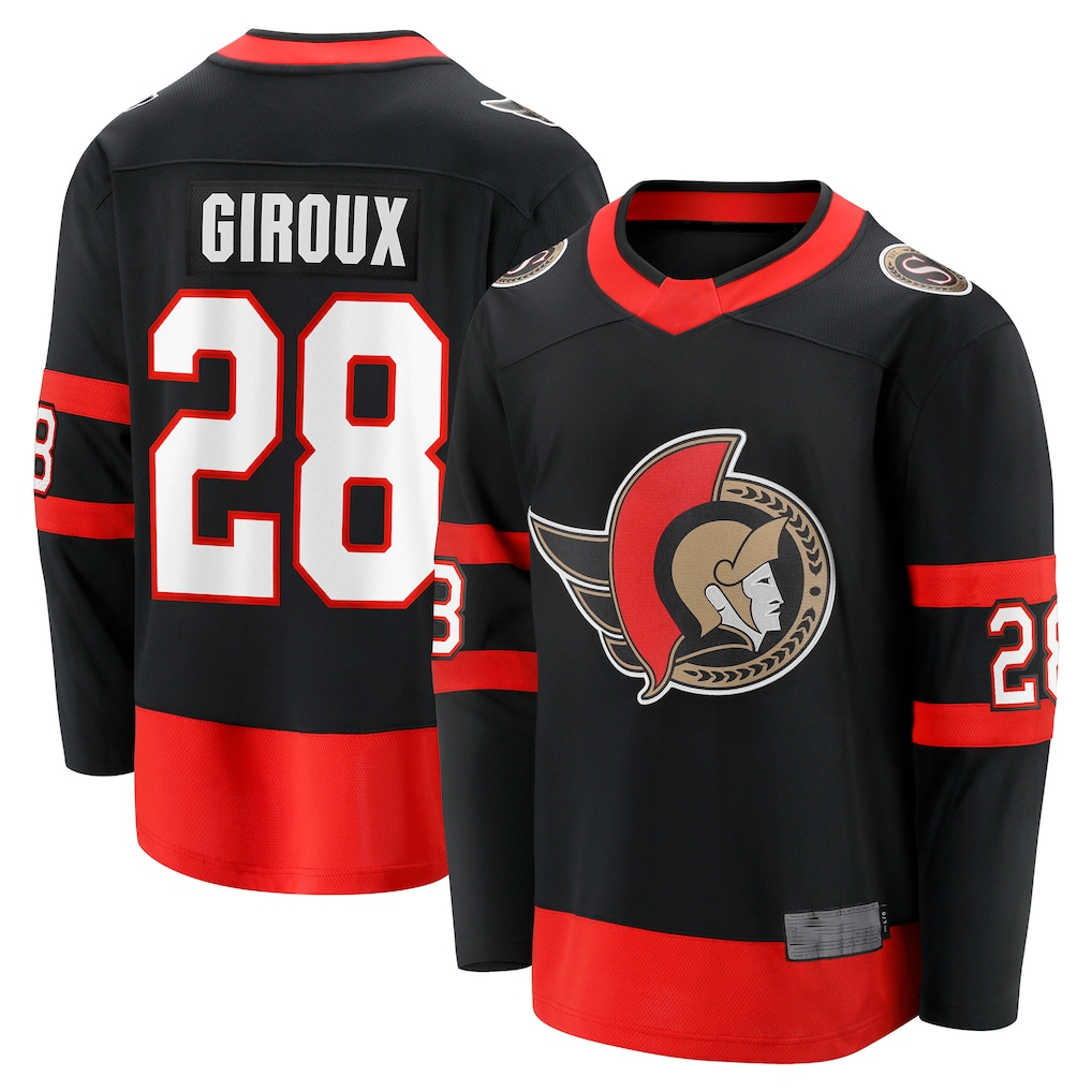 Tuec O.Senators #28 Claude Giroux Black Home Breakaway Player Jerseys