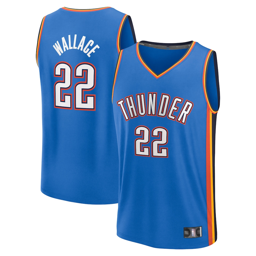 Ldoa OC.Thunder #22 Cason Wallace Blue Fast Break Replica Player Stitched Jerseys - Icon Edition
