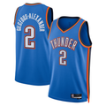 Ldoa OC.Thunder #2 Shai Gilgeous-Alexander Blue Badge Swingman Replica Stitched Jerseys- Icon Edition