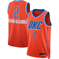 Ldoa OC.Thunder #2 Shai Gilgeous-Alexander Orange Swingman Stitched Jerseys - Statement Edition