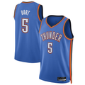Ldoa OC.Thunder #5 Luguentz Dort Blue Swingman Player Stitched Jerseys - Icon Edition