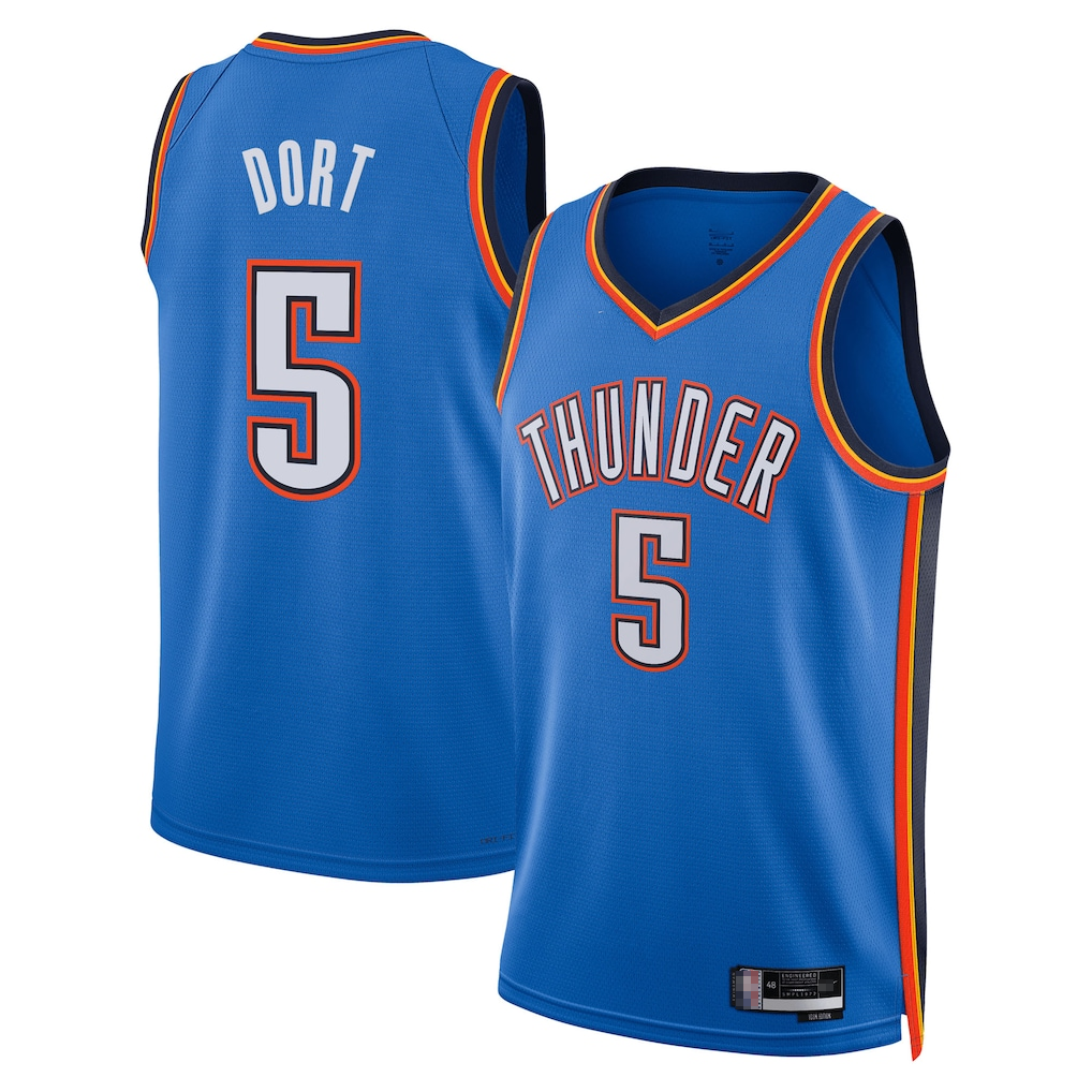 Ldoa OC.Thunder #5 Luguentz Dort Blue Swingman Stitched Jerseys - Icon Edition