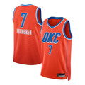 Ldoa OC.Thunder #7 Chet Holmgren Orange Swingman Stitched Jerseys - Statement Edition