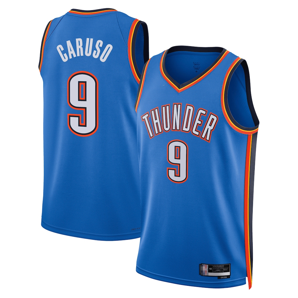 Ldoa OC.Thunder #9 Alex Caruso Blue Swingman Stitched Jerseys- Icon Edition