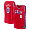 Ldoa P.76ers #0 Tyrese Maxey  Red Fast Break Replica Player Jerseys - Statement Edition