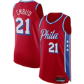 Ldoa P.76ers #21 Joel Embiid Jordan Brand Red Authentic Player Jerseys - Statement Edition