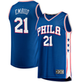 Ldoa P.76ers #21 Joel Embiid  Royal Big & Tall Fast Break Player Jerseys - Icon Edition