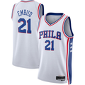 Ldoa P.76ers #21 Joel Embiid White Swingman Jerseys - Association Edition